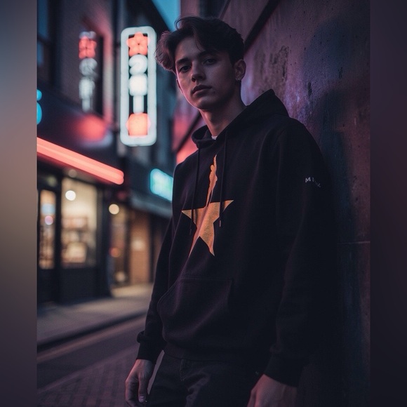 BROADWAY Hamilton Musical Hoodie Gold Star Graphic Medium Sweatshirt - Picture 3 of 11